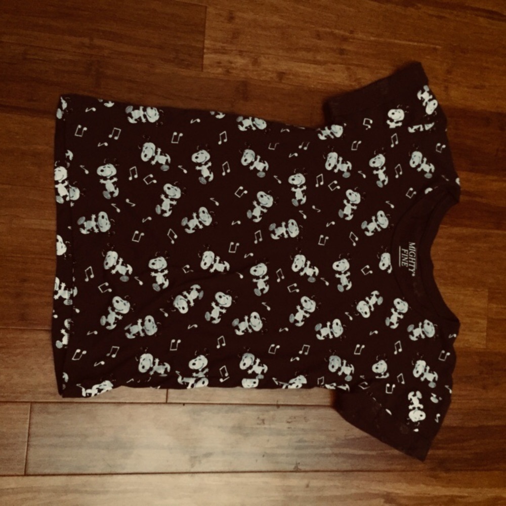 SNOOPY GREY SHIRT with music notes 🎵